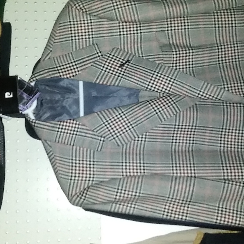 OXXFORDS CLOTHES Blazer (41L, Grey/Glen Check, Wool)